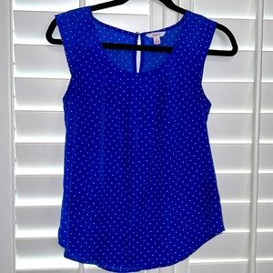 Blue polka dot blouse